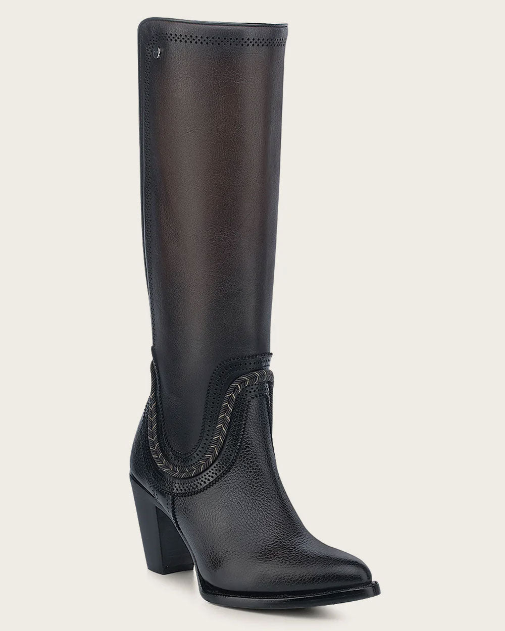 CU885 TALL ELEGANT BROWN BOVINE BOOT