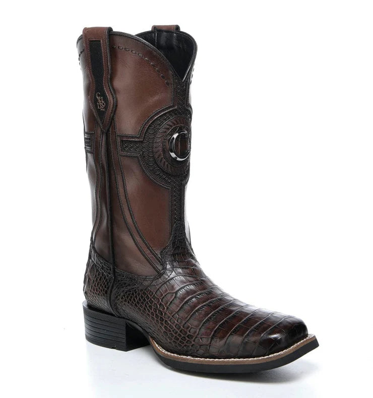 CC202-L CUADRA FOREST RELIEF BOOTS CHOCOLATE ALLIGATOR