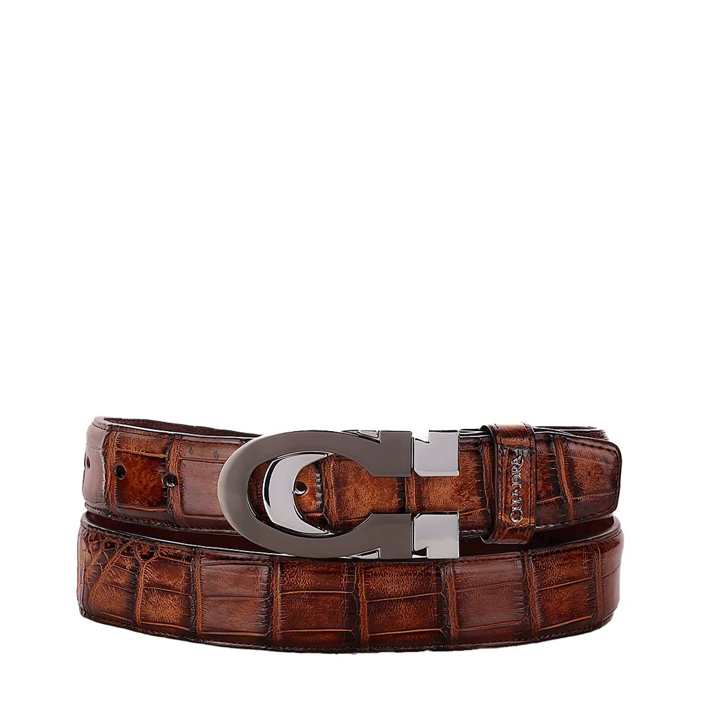 BC365 MEN'S GENUINE ALLIGATOR LEATHER CASUAL BELT CUADRA