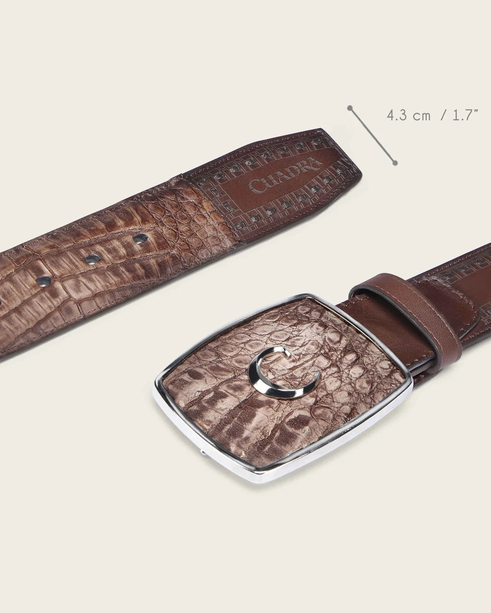 BC171 CUADRA FUSCUS LEATHER WESTERN BELT WITH EMBOSSED LOGO