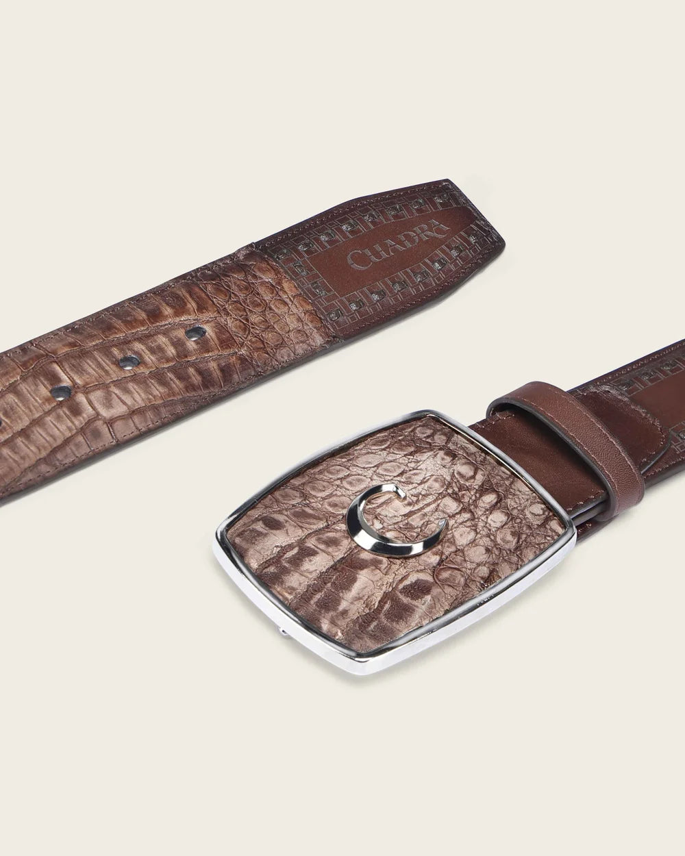 BC171 CUADRA FUSCUS LEATHER WESTERN BELT WITH EMBOSSED LOGO