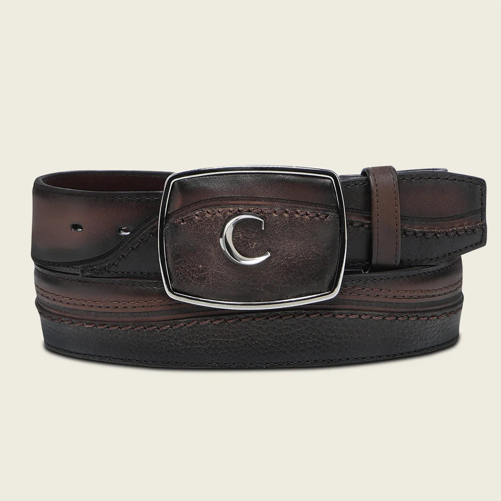 BC427 CUADRA CHOCOLATE EMBROIDERY BELT