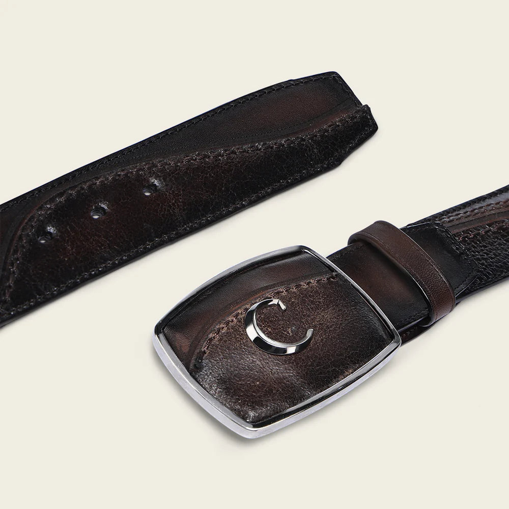 BC427 CUADRA CHOCOLATE EMBROIDERY BELT