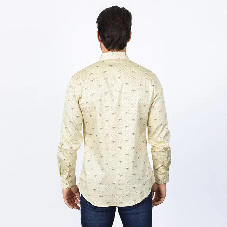 CWL10382 MENS SHIRT SATIN COTTON/SPANDEX