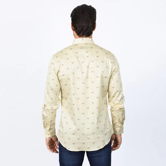 CWL10382 MENS SHIRT SATIN COTTON/SPANDEX