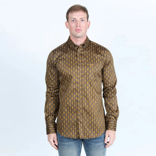 CWL9576 MENS SHIRT LEGENDARY AZTEC BROWN