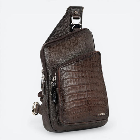 DU760 CUADRA MEN'S CAIMAN PLUNGE MESSENGER BAG COFFEE
