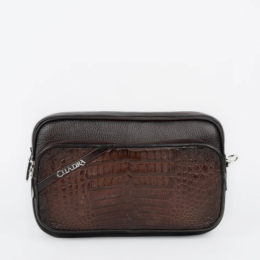 DU755 MEN'S GENUINE LEATHER FUSCUS MESSENGER BAG