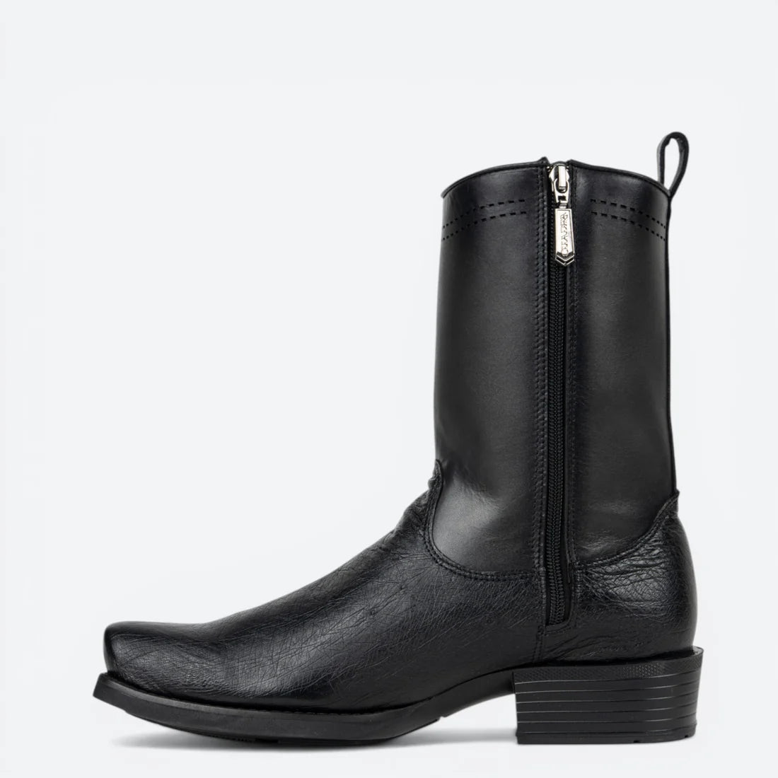 CC302 CUADRA MEN'S ANKLE BOOTS BLACK OSTRICH BELLY