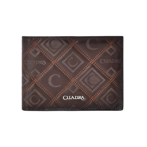 DU464 BROWN ENGRAVED WALLET