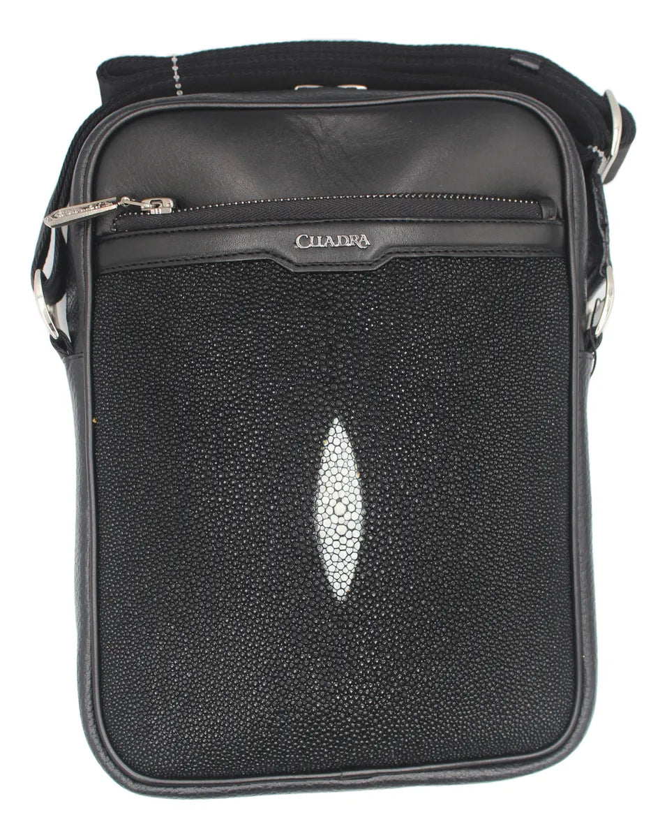 DU759 CUADRA MN BLACK STINGRAY ZIPPER BAG