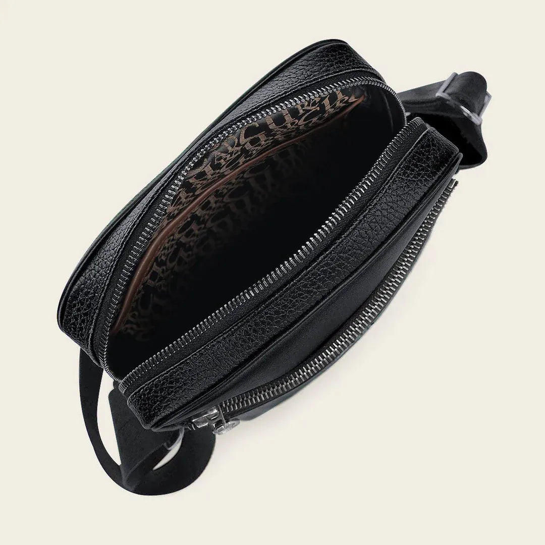 DU759 CUADRA MN BLACK STINGRAY ZIPPER BAG