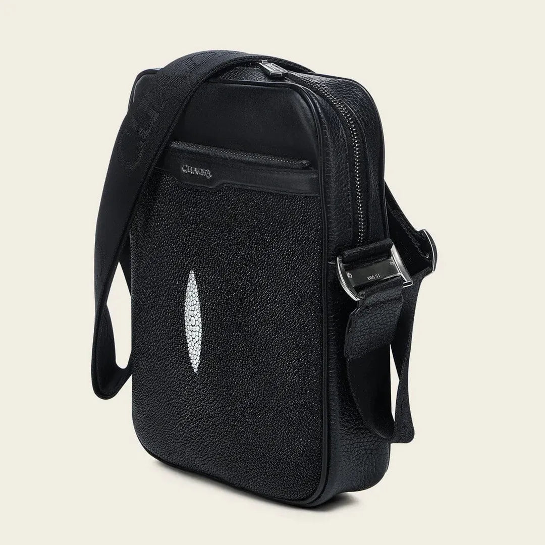 DU759 CUADRA MN BLACK STINGRAY ZIPPER BAG