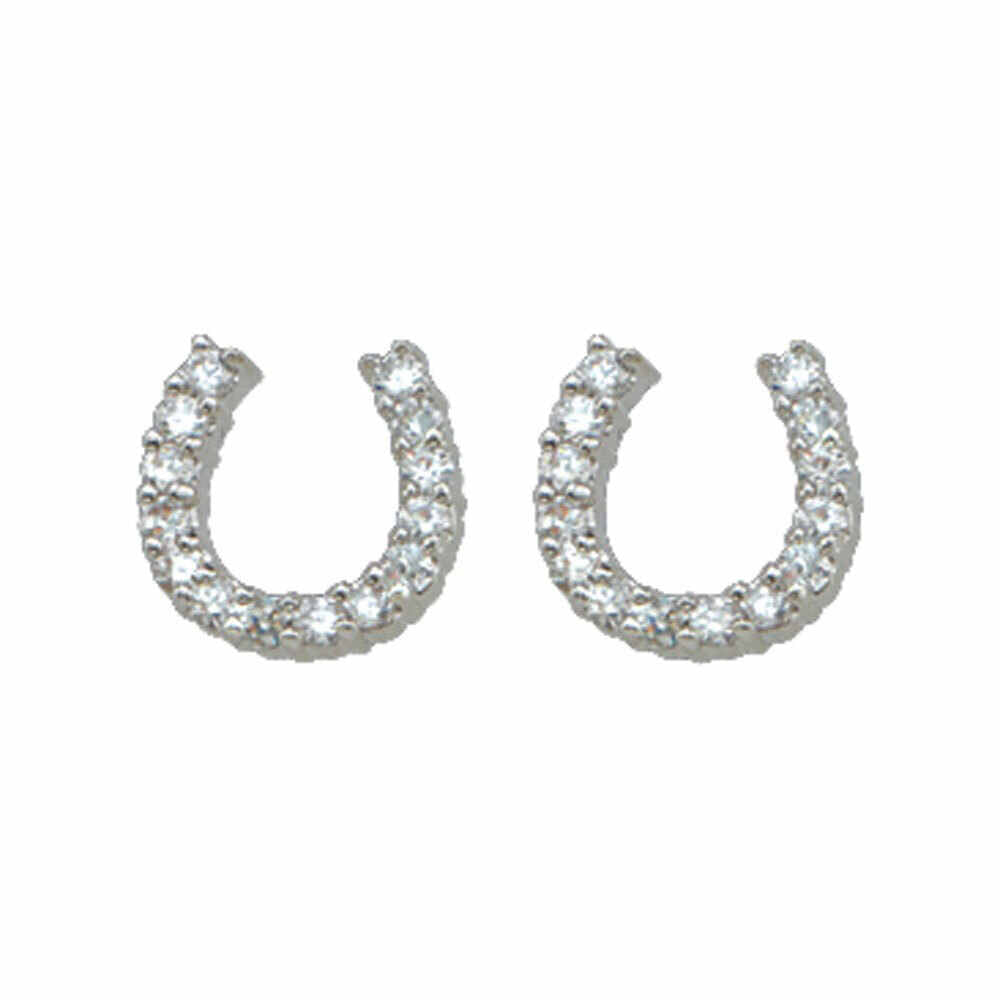 ER1251 ER-SlvrCzHorseshoes