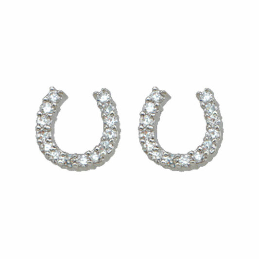 ER1251 ER-SlvrCzHorseshoes