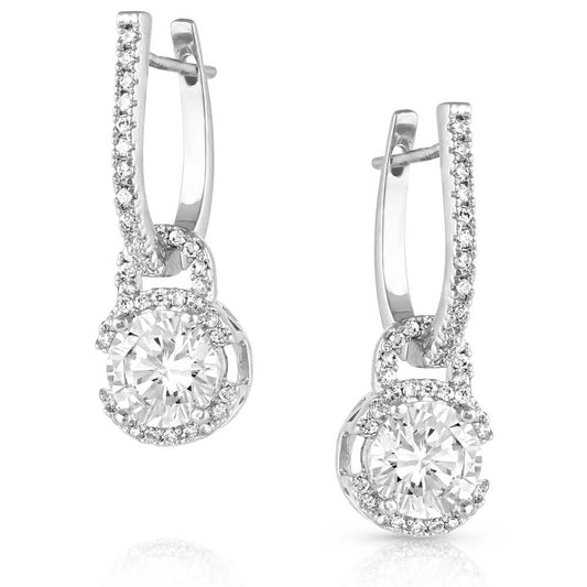 ER5519 Lock and Key Crystal Earrings