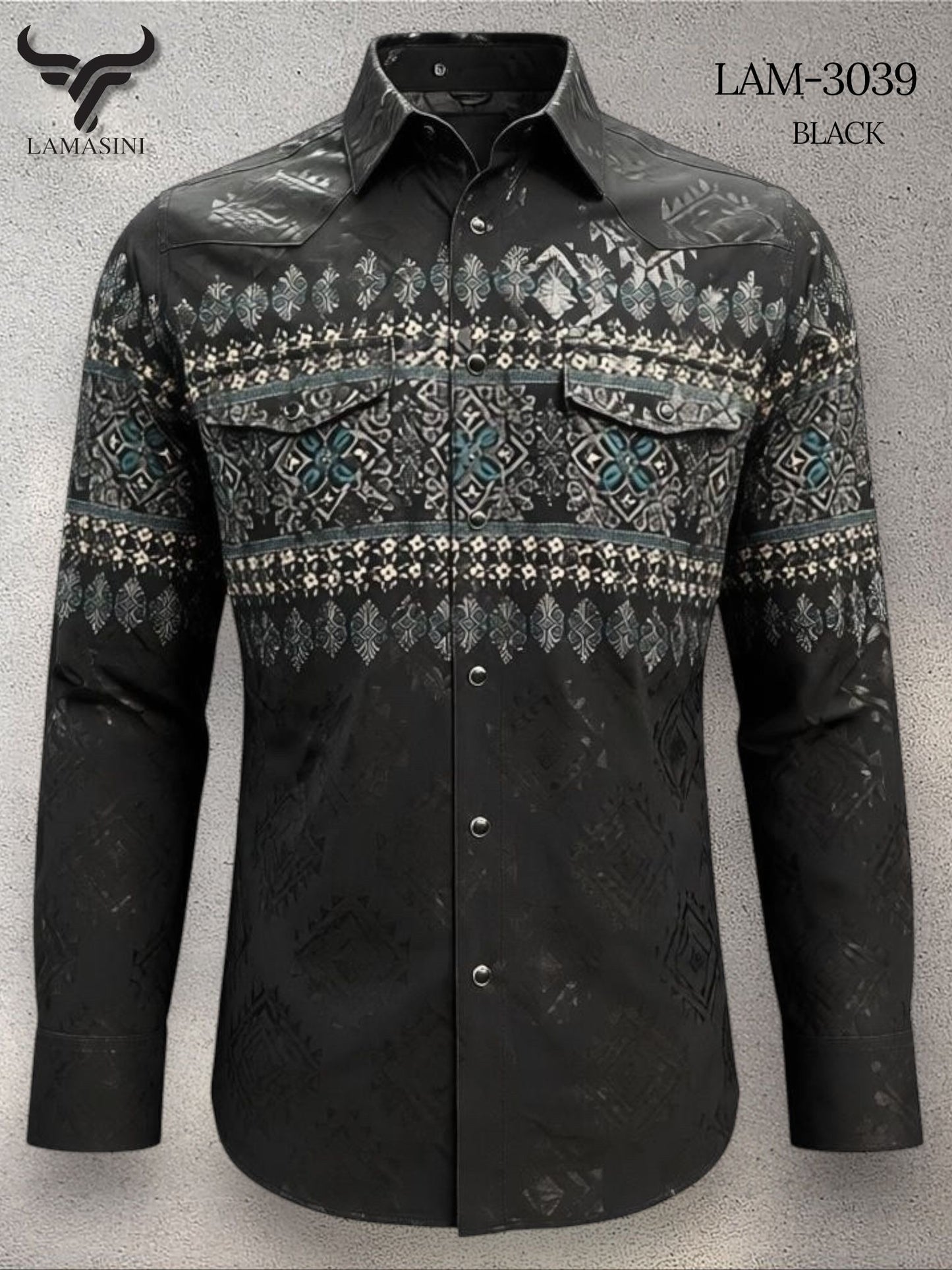 LAM3039 LONG-SLEEVED SHIRT BLACK