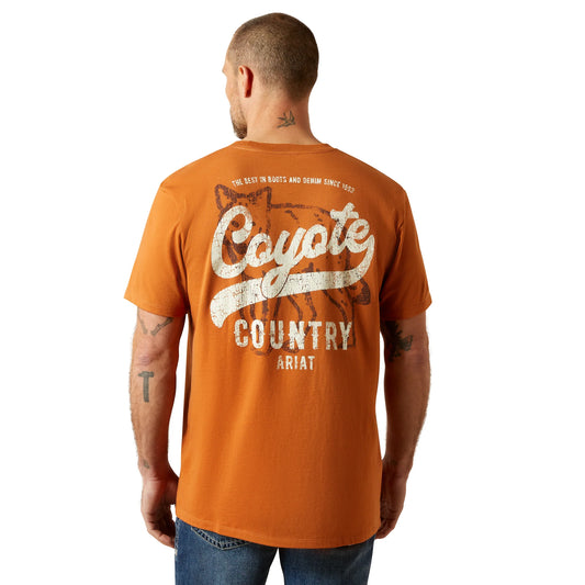 10065902 ARIAT MEN'S ADOBE ORANGE COYOTE COUNTRY T-SHIRT