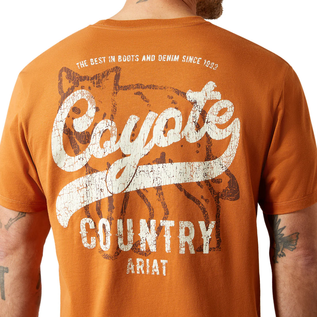 10065902 ARIAT MEN'S ADOBE ORANGE COYOTE COUNTRY T-SHIRT