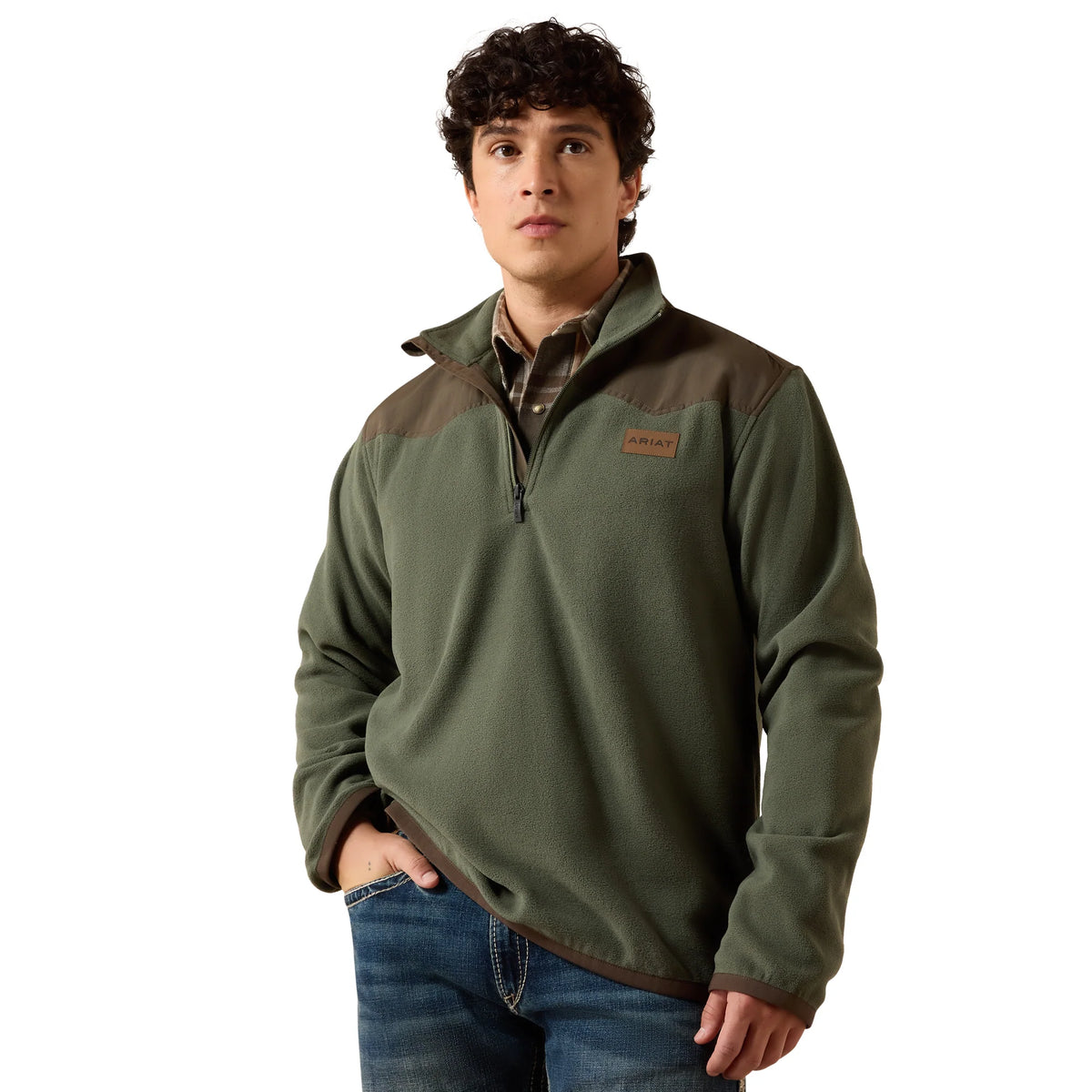 10079398 ARIAT MEN'S BASIS THYME DESERT FLEECE SWEATER