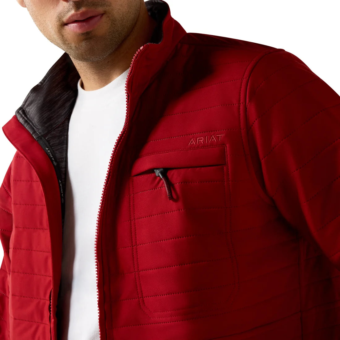 10079871 ARIAT MEN'S WYLIE RED DALIA FULL ZIP JACKET