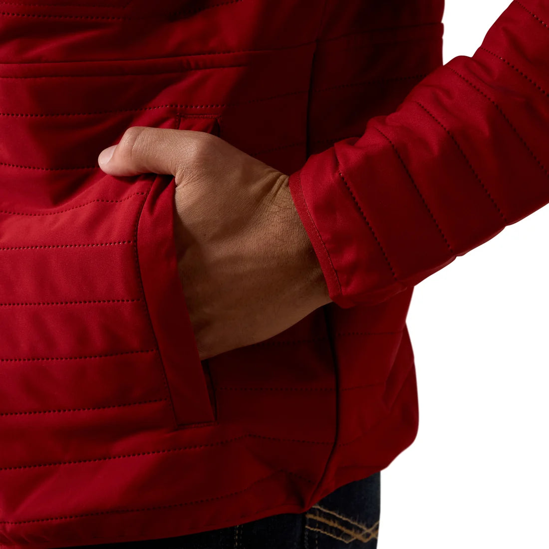 10079871 ARIAT MEN'S WYLIE RED DALIA FULL ZIP JACKET