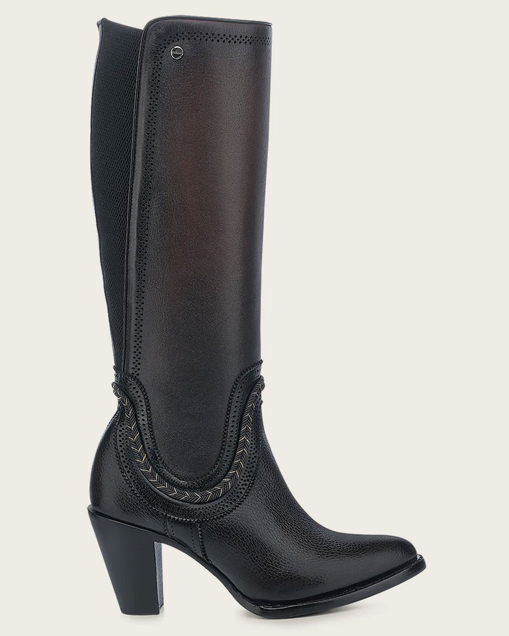CU885 TALL ELEGANT BROWN BOVINE BOOT