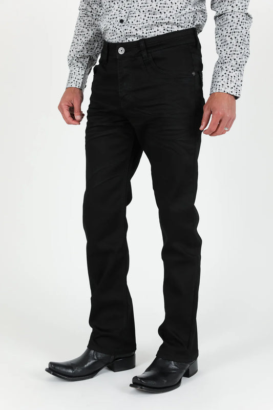 FSJ3405 SLADE BLACK RELAXED FIT STRETCH PANTS