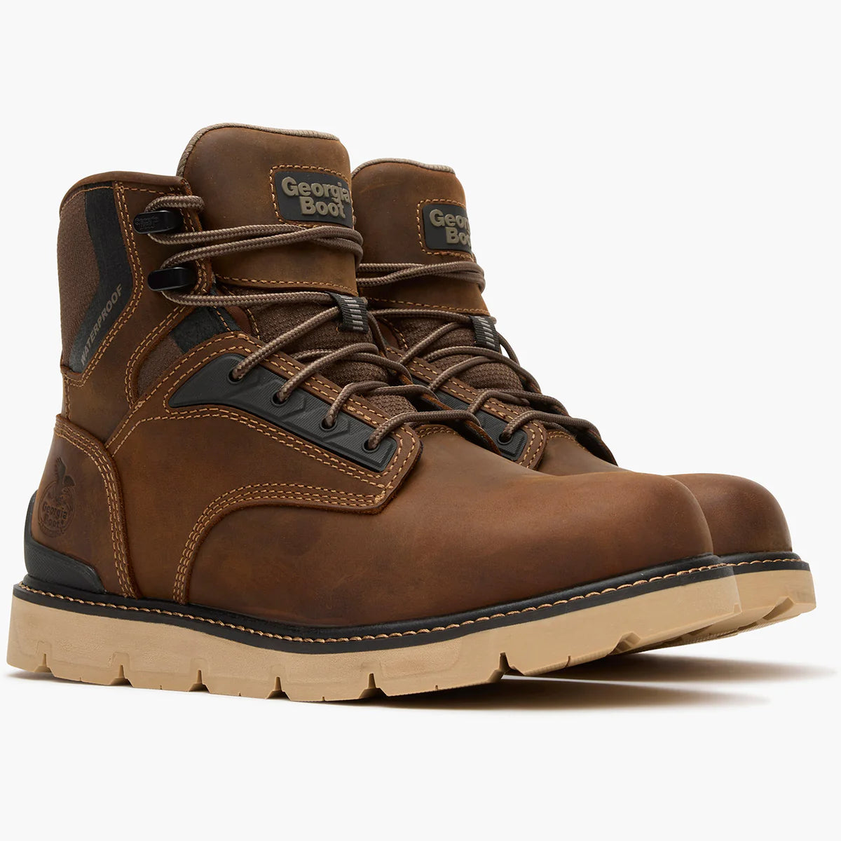 GB00713 GEORGIA BOOT CARBON FLEX WEDGE 6" CARBON TOE WORK BOOT