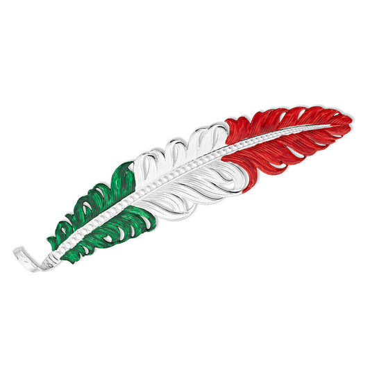 HF4059MEX Montana Silversmiths Mexico Flag Hat Feather
