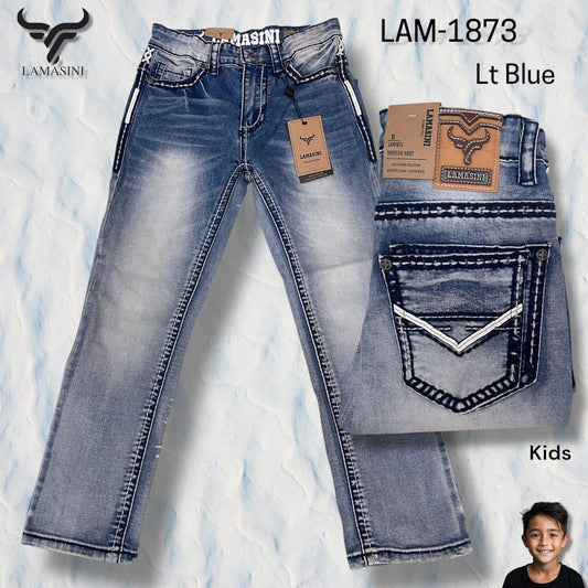 LAM1873 JEANS STRETCH BOYS LIGHT BLUE