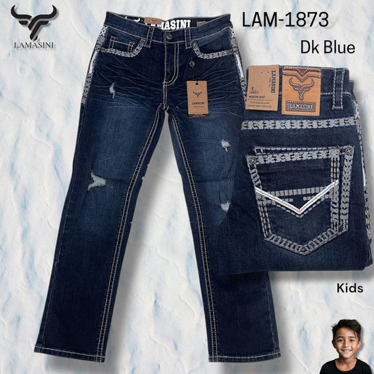 LAM1873 JEANS STRETCH BOYS DARK BLUE
