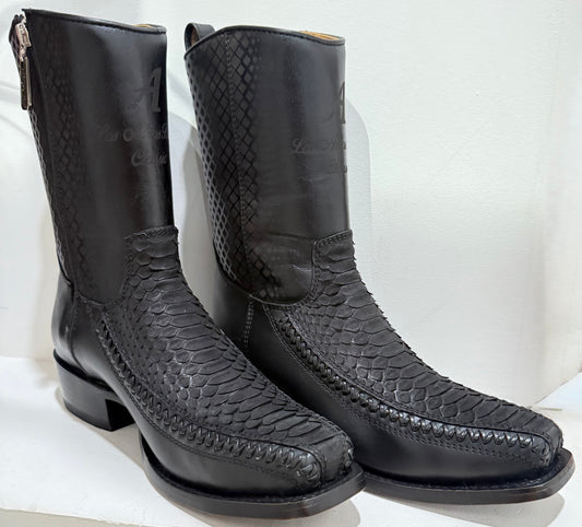 57BFPN5705 PYTHON NUBUCK BLACK BOTIN