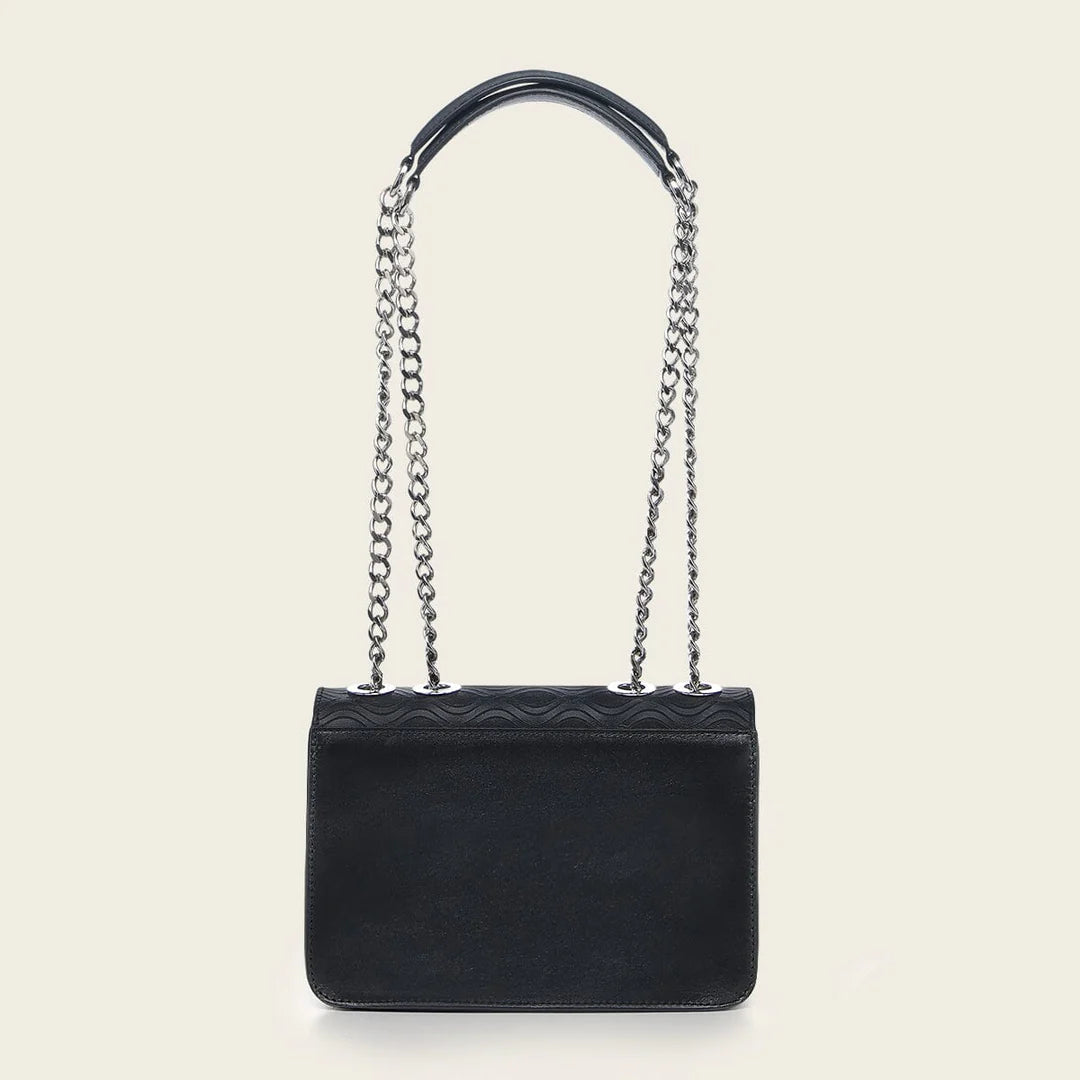 DU693 LD BLACK LASER & STUDS BAG