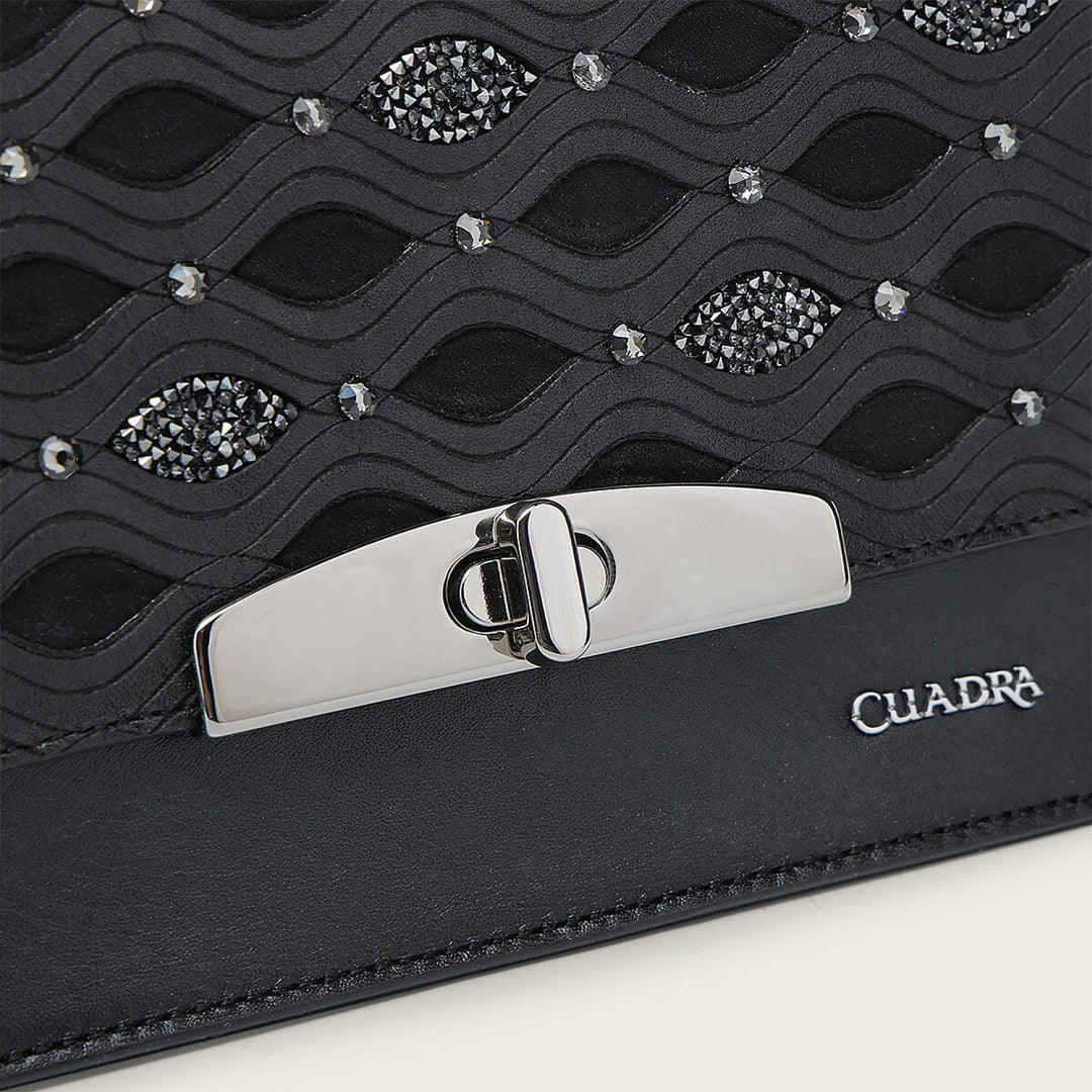 DU693 LD BLACK LASER & STUDS BAG