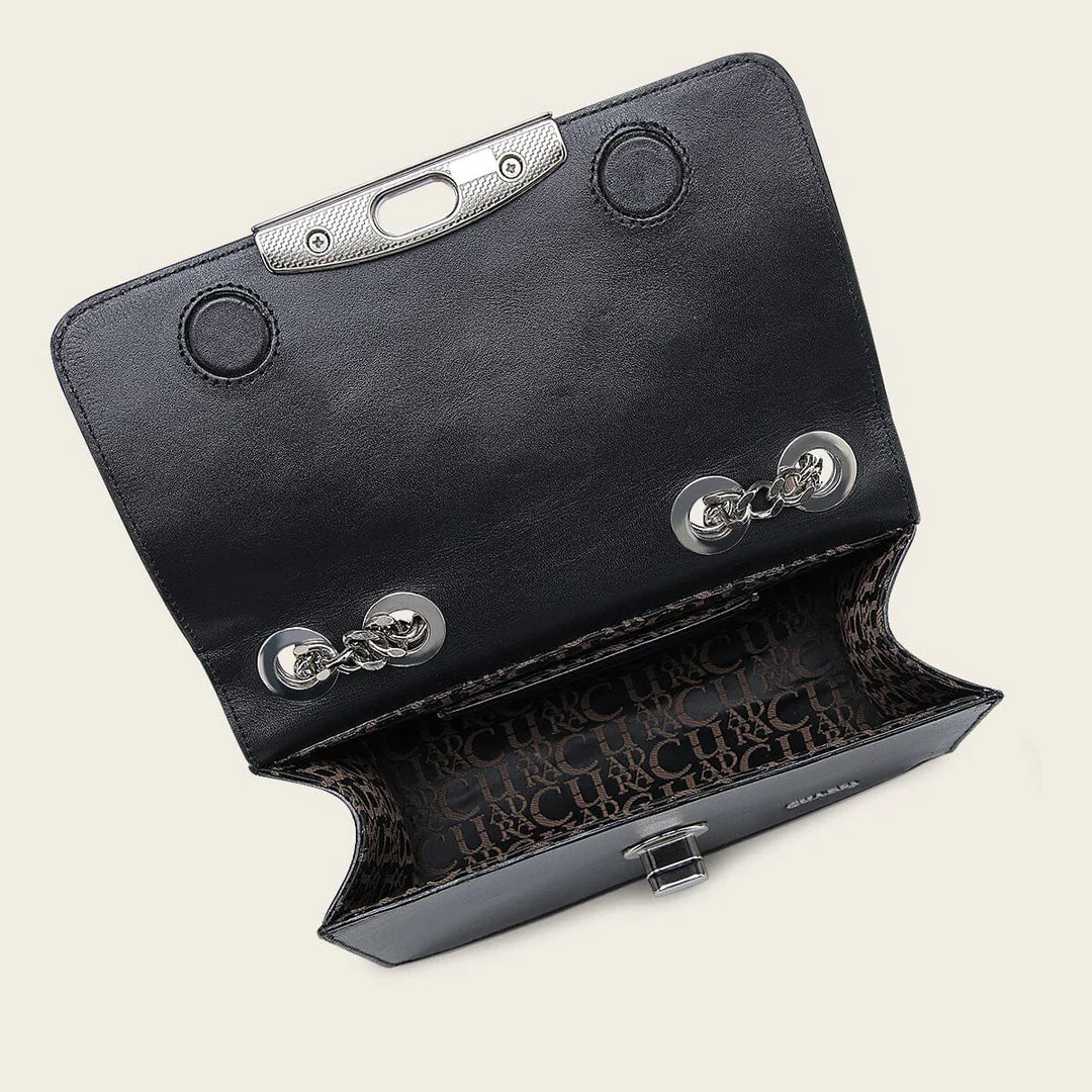 DU693 LD BLACK LASER & STUDS BAG