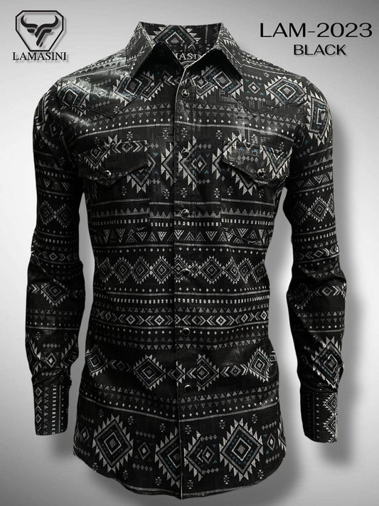LAM2023 BLACK/BLUE LONG SLEEVE SHIRT