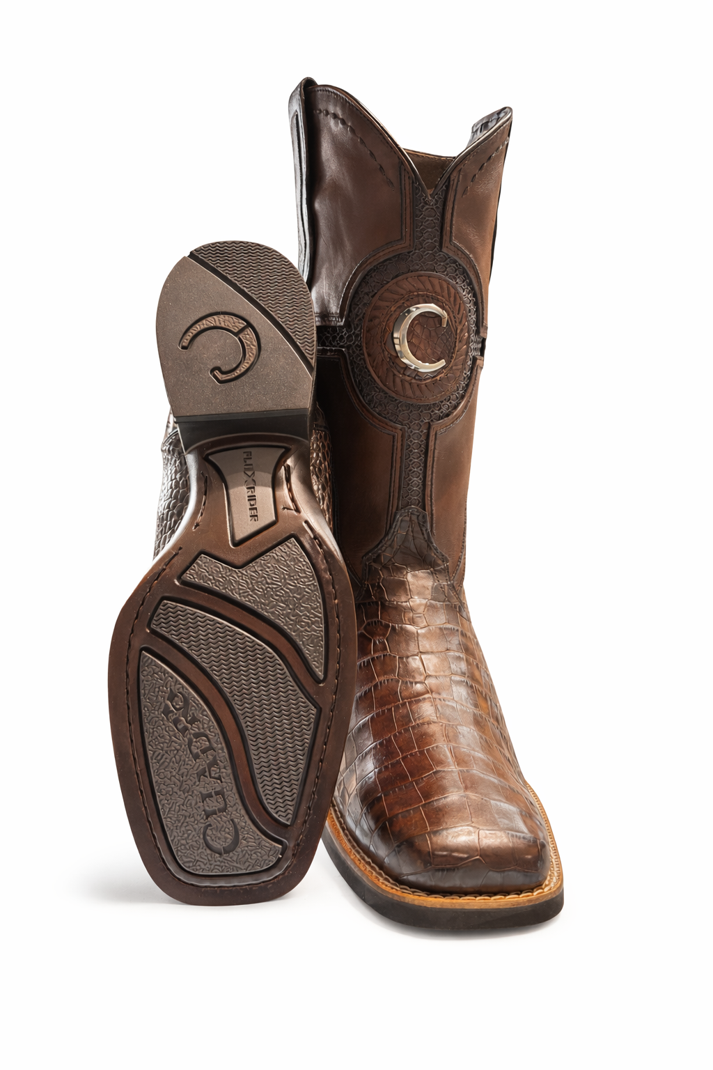 CC202-L CUADRA FOREST RELIEF BOOTS CHOCOLATE ALLIGATOR