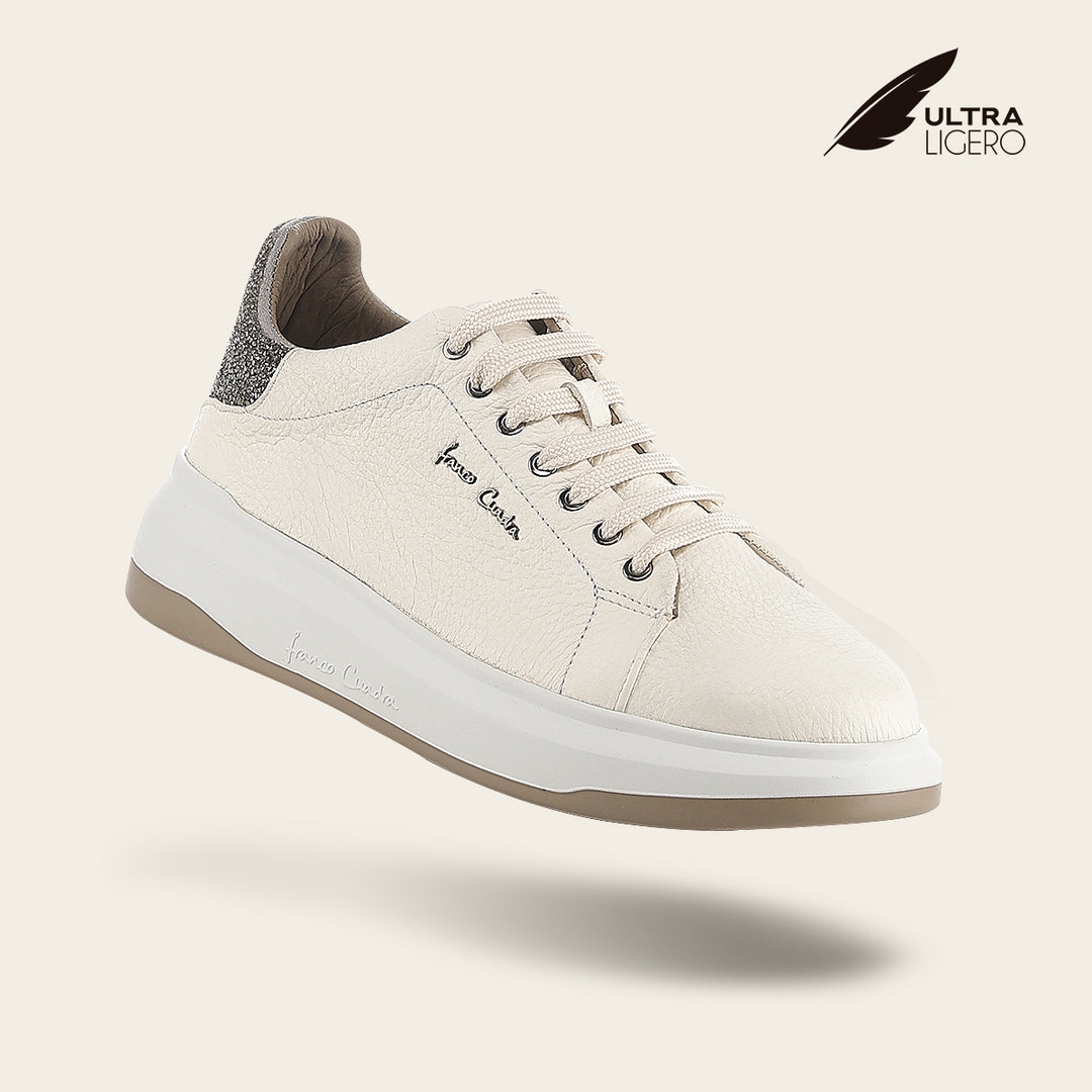 FF358 WOMEN'S GENUINE DEER LEATHER SNEAKERS