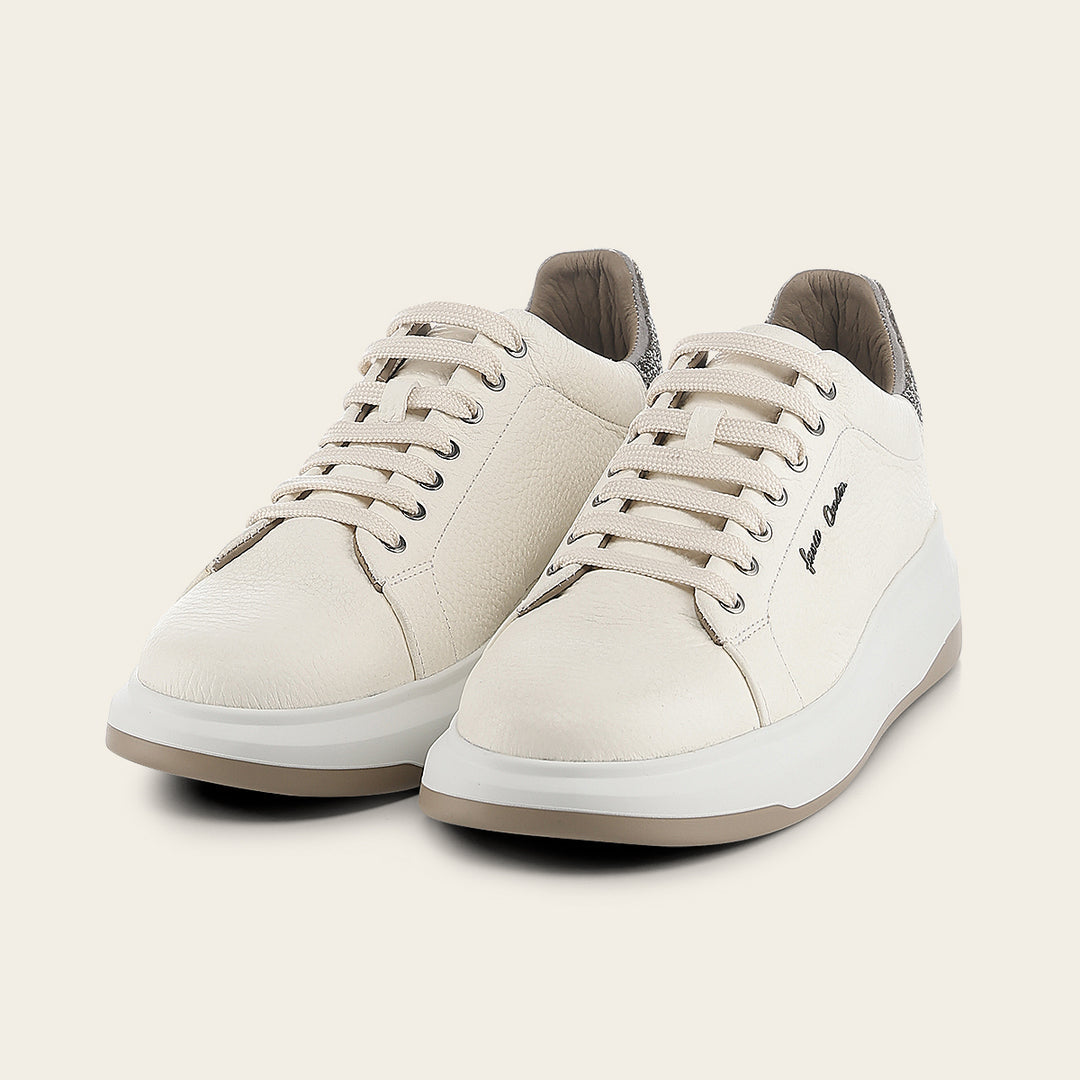 FF358 WOMEN'S GENUINE DEER LEATHER SNEAKERS