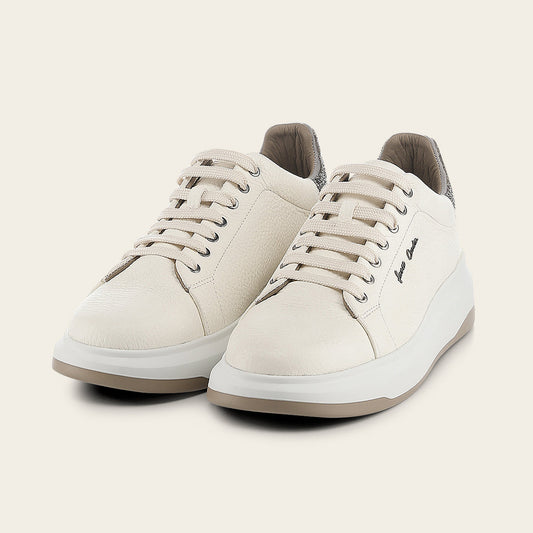FF358 WOMEN'S GENUINE DEER LEATHER SNEAKERS