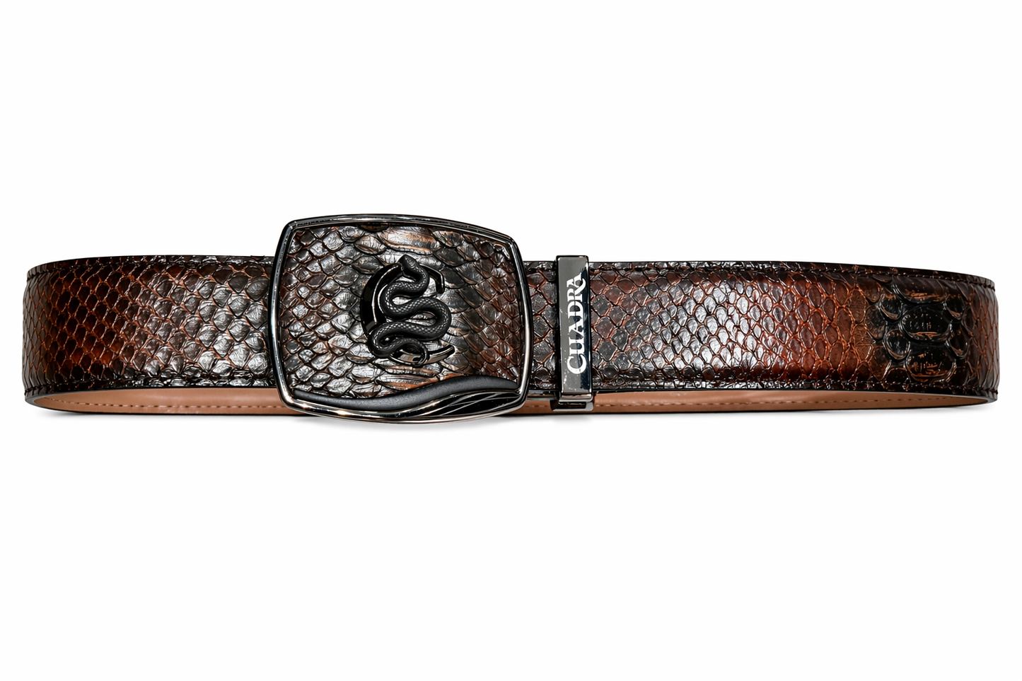 BC498 CUADRA BROWN PYTHON WOVEN BELT