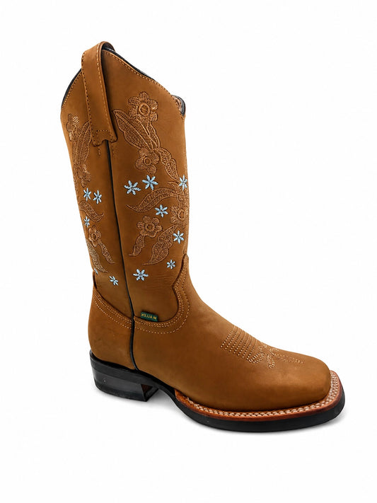 G62 WOMEN'S TAUPE NUBUCK BOOT WITH ALL-TERRAIN SOLE