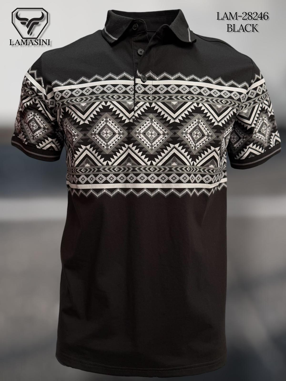 LAM28246 BLACK SHORT SLEEVED SHIRT