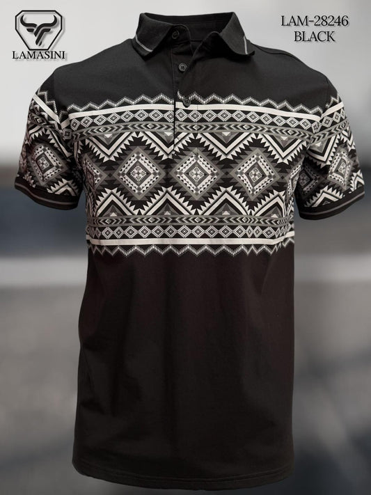 LAM28246 BLACK SHORT SLEEVED SHIRT