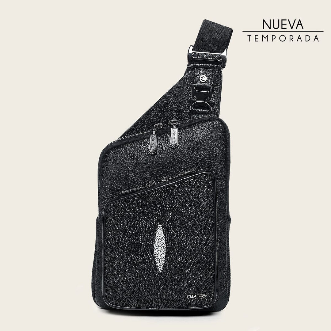 DU761 CUADRA MANTA RAY MEN'S SHOULDER BAG BLACK