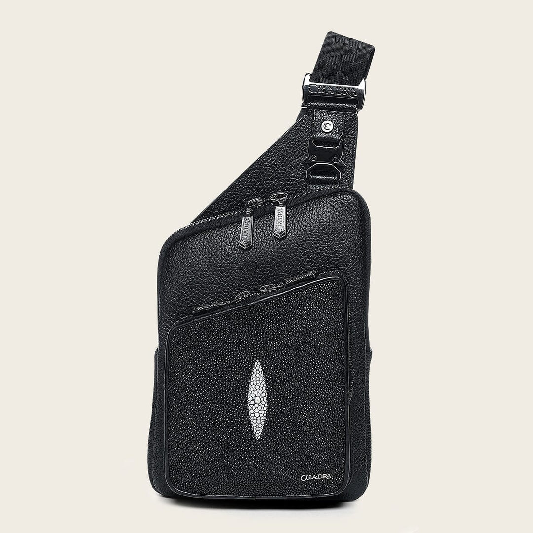 DU761 CUADRA MANTA RAY MEN'S SHOULDER BAG BLACK