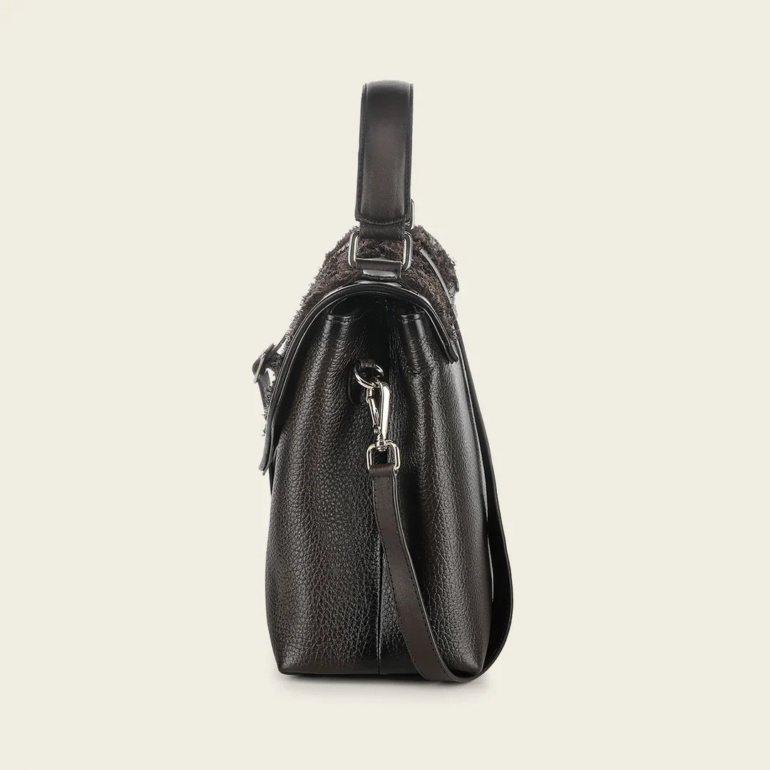 DU820 CUADRA WOMEN'S GENUINE LEATHER HANDBAG BROWN
