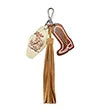 2330602 KEY RING HOWDY BOOT ACTIN UP BROWN