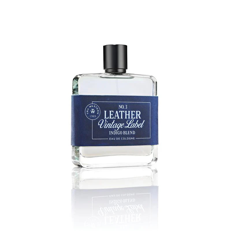 No. 3 Leather Vintage Label Indigo Blend Cologne